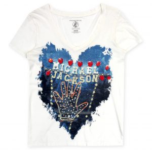 MICHAEL JACKSON THE GLOVE V NECK T-SHIRT
